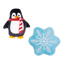 Load image into Gallery viewer, KONG Holiday Scrattles Pengiun Snowflake Two Pack