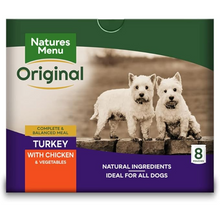 Load image into Gallery viewer, Natures Menu Original Turkey with Chicken Pouch 8 x 300g
