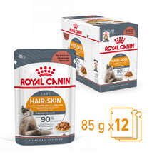 Load image into Gallery viewer, Royal Canin Wet Cat Food Hair & Skin Care in Gravy Pack of 12 x 85g