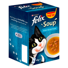 Load image into Gallery viewer, Felix Cat Soup Farm or Fish Selection 6 pack, 48g