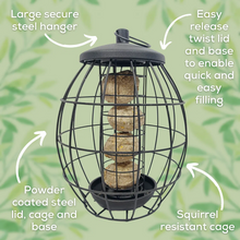 Load image into Gallery viewer, Copdock Mill Twist & Release Squirrel Resistant Fatballs Feeder 475g