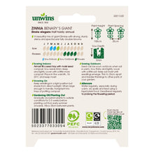 Load image into Gallery viewer, Zinnia Benary's Giant