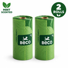 Load image into Gallery viewer, Beco Mint Scented Poop Bags (15 Bags per Roll)