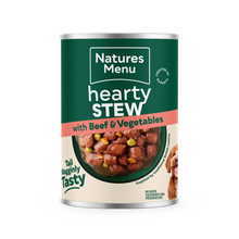 Load image into Gallery viewer, Natures Menu Hearty Stew Beef and Vegetable Can 415g x 12