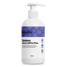 Load image into Gallery viewer, Infusions Seniors Salmon/Hemp Oil For Cats & Dogs 300ml
