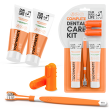 Load image into Gallery viewer, Our Dogs Life Complete Dental Kit With Deep Cleaning Toothpaste & Silicone Brush