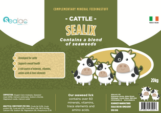 Load image into Gallery viewer, Sealix 20kg Bucket Lick for Cattle & Sheep - Wild Atlantic Seaweed Mineral Bucket Lick, Supports Animal Health, Performance, Recovery and Fertility by Sealac