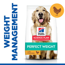 Load image into Gallery viewer, Hill's Science Plan Adult Perfect Weight Large Breed Dry Dog Food Chicken Flavour 12kg