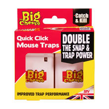 Load image into Gallery viewer, The Big Cheese Quick Click Mouse Trap Twinpack