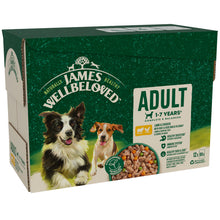 Load image into Gallery viewer, James Wellbeloved Adult Dog Food Lamb & Chicken In Gravy Pouches 90g