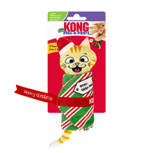 Load image into Gallery viewer, KONG Holiday Cat Pull-A-Partz Present Striped Wrap