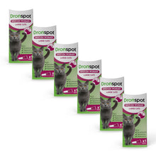 Load image into Gallery viewer, Dronspot Spot On Wormer for Large Cats (5 to 8kg) 6 Pipettes