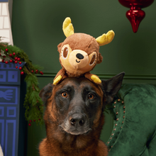Load image into Gallery viewer, BARK Xmas Splootolph Dog Toy - Plush Reindeer Squeaky Toy with Whip-n-Flip Legs
