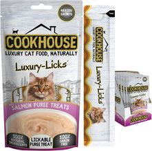 Load image into Gallery viewer, COOKHOUSE Luxury Licks Lickable Cat & Kitten Treats Tasty, creamy, lickable treats in handy single-serve sachets