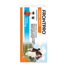 Load image into Gallery viewer, FRONTPRO® Chewable Tablets Flea & Tick Treatment for Dogs 1 Tablet