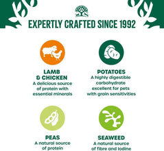 Load image into Gallery viewer, James Wellbeloved Adult Dog Food Grain Free Lamb in Gravy Pouch 90g x 12