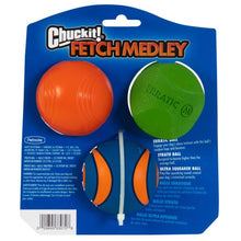 Load image into Gallery viewer, Chuckit! Fetch Rubber Dog Ball Medley 2 Assorted Medium 3 Pack 6.5cm