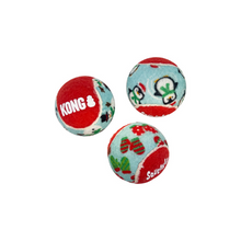 Load image into Gallery viewer, KONG Holiday SqueakAir Balls Blue/Red