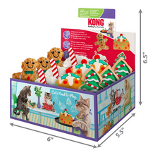 Load image into Gallery viewer, KONG Holiday Cat Softies Scrattles Cafe Assorted Styles 12 Pack