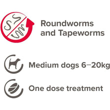 Load image into Gallery viewer, Beaphar One Dose Dog Wormer - 6-20kg 2 Tablets