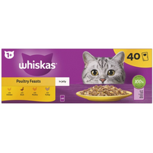 Load image into Gallery viewer, WHISKAS 1+ Cat 85g Pouches x 40 , Fish, Poultry fish and Surf &Turf