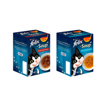 Load image into Gallery viewer, Felix Cat Soup Farm or Fish Selection 6 pack, 48g
