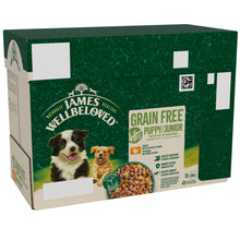 Load image into Gallery viewer, James Wellbeloved Grain Free Puppy Dog Food Turkey in Gravy Pouch 90g x 12
