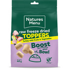 Load image into Gallery viewer, Natures Menu Freeze Dried Topper Turkey For Dogs
