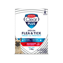 Load image into Gallery viewer, Bob Martin Clear Plus 67mg / 60.3mg Flea & Tick Spot-On Solution For Small Dogs 2-10kg