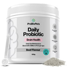 Load image into Gallery viewer, ProBioPets Daily Probiotic Brain Health Senior Powder 100g