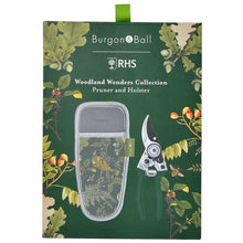 Load image into Gallery viewer, Burgon & Ball RHS Woodland Wonders Pruner and Holster Set 