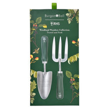 Load image into Gallery viewer, Burgon & Ball RHS Woodland Wonders Trowel and Fork Set