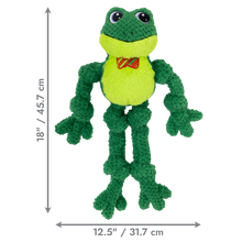 Load image into Gallery viewer, KONG Holiday Knots Bow Tie Frog Large/XL