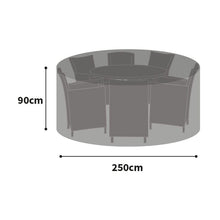 Load image into Gallery viewer, Bosmere Ultimate Circular Dining Set Cover Charcoal 6 Seat