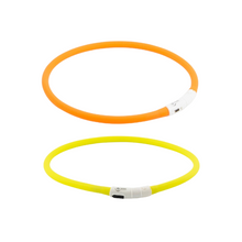 Load image into Gallery viewer, Rechargeable Flashing Band Yellow/Orange