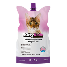 Load image into Gallery viewer, KittyRade Prebiotic Drink For Cats Essential Hydration Salmon Or Duck 250ml