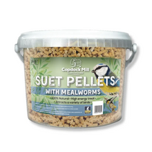 Load image into Gallery viewer, Copdock Mill Suet Pellets Meal Worm Tub 3kg