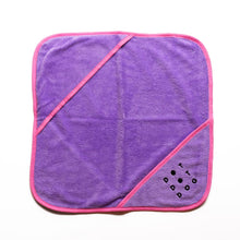 Load image into Gallery viewer, Dot Dot Pet Bamboo Dog Towel Small Purple 50cm x 50cm – Quick-Drying Towel with Hood & Drying Pockets for Small Breeds