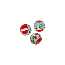 Load image into Gallery viewer, KONG Holiday SqueakAir Balls Blue/Red
