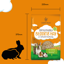 Load image into Gallery viewer, Country Values Soft and Snuggly Bedding Hay 1kg x 2