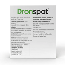 Load image into Gallery viewer, Dronspot Spot On Wormer for Small, Medium & Large Cats - 1 Or 2 Pipettes