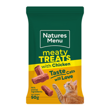 Load image into Gallery viewer, Natures Menu Cat Meaty Treat Chicken 50g x 12