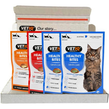 Load image into Gallery viewer, VETIQ Healthy Bites For Cats Variety Pack, 4 x 65G