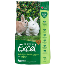 Load image into Gallery viewer, Burgess Excel Adult Rabbit Nuggets with Mint 1.5kg 3kg 10kg