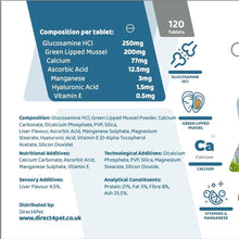 Load image into Gallery viewer, Direct4Pet GLM JointCare Pro Joint Supplement For Dogs x 120 Tablets