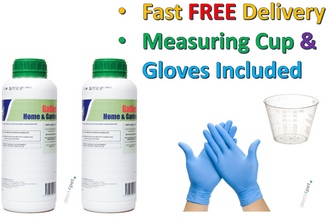 Load image into Gallery viewer, Gallup Home & Garden Glyphosate Weedkiller, Twin Pack (2 x 1 Litre bottles) of Super Strength Gallup Home & Garden Glyphosate Weedkiller, Gallup weed killer, 1L + Free 30ml Measuring cup