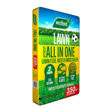 Load image into Gallery viewer, Westland Lawn All-In-One Lawn Feed, Weed & Moss Killer 80m2, 150m2 & 350m2