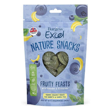 Load image into Gallery viewer, Burgess Excel Fruity Feasts Rabbit Treats Banana & Blueberry 60g