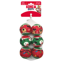 Load image into Gallery viewer, KONG Holiday SqueakAir Balls 6pk Medium