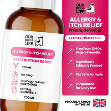 Load image into Gallery viewer, Our Dogs Life Allergy & Itch Relief Prescription Drops 200ml
